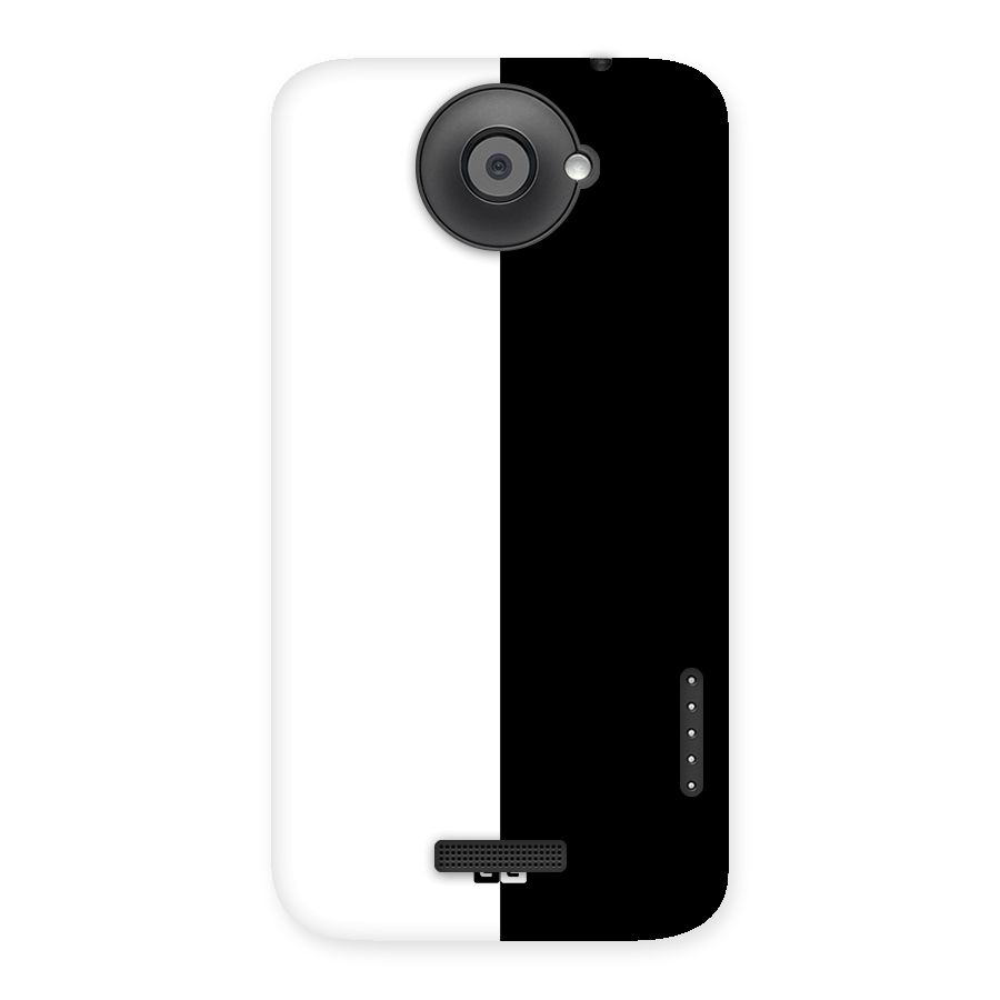 Simple Black White Back Case for HTC One X