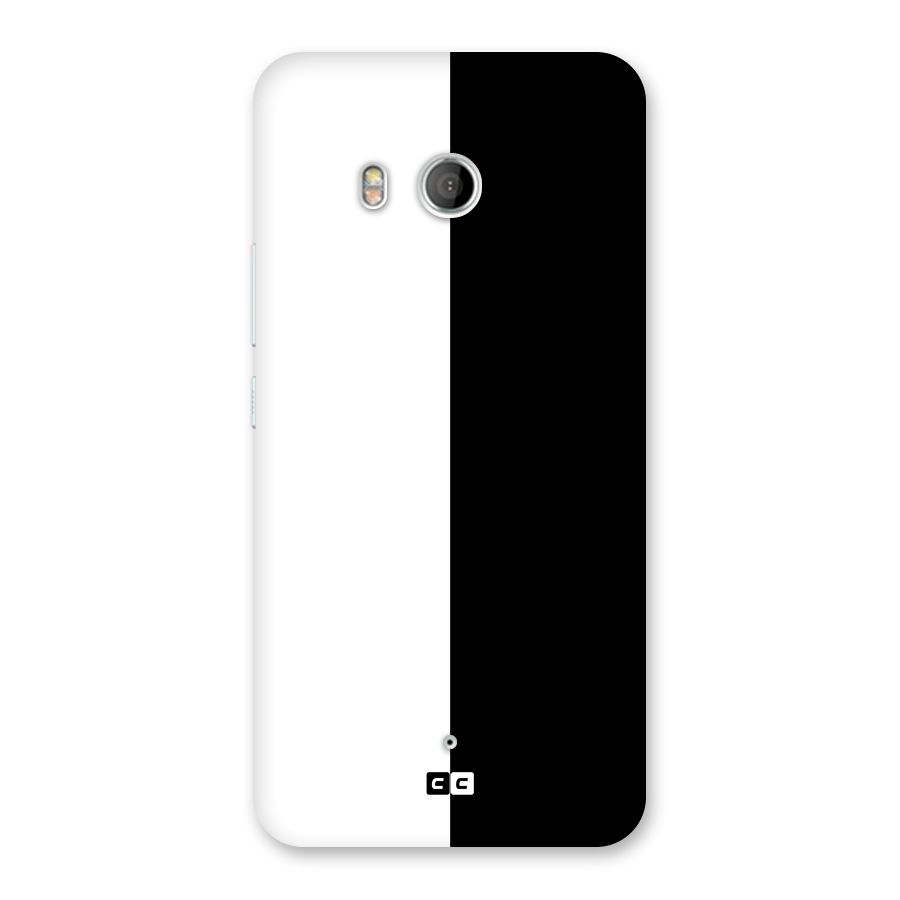 Simple Black White Back Case for HTC U11