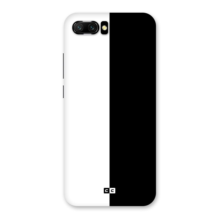 Simple Black White Back Case for Honor 10