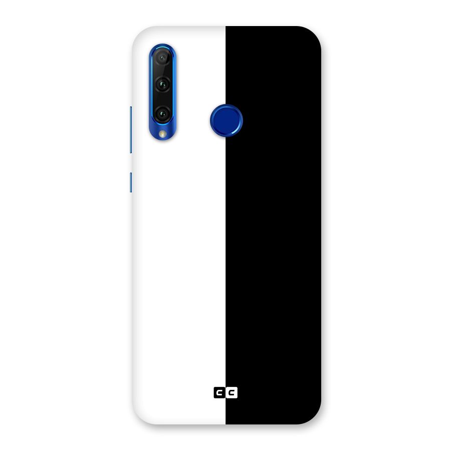 Simple Black White Back Case for Honor 20i