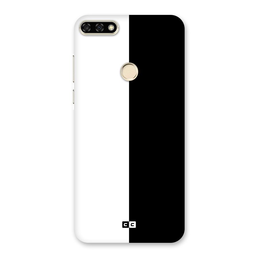 Simple Black White Back Case for Honor 7A
