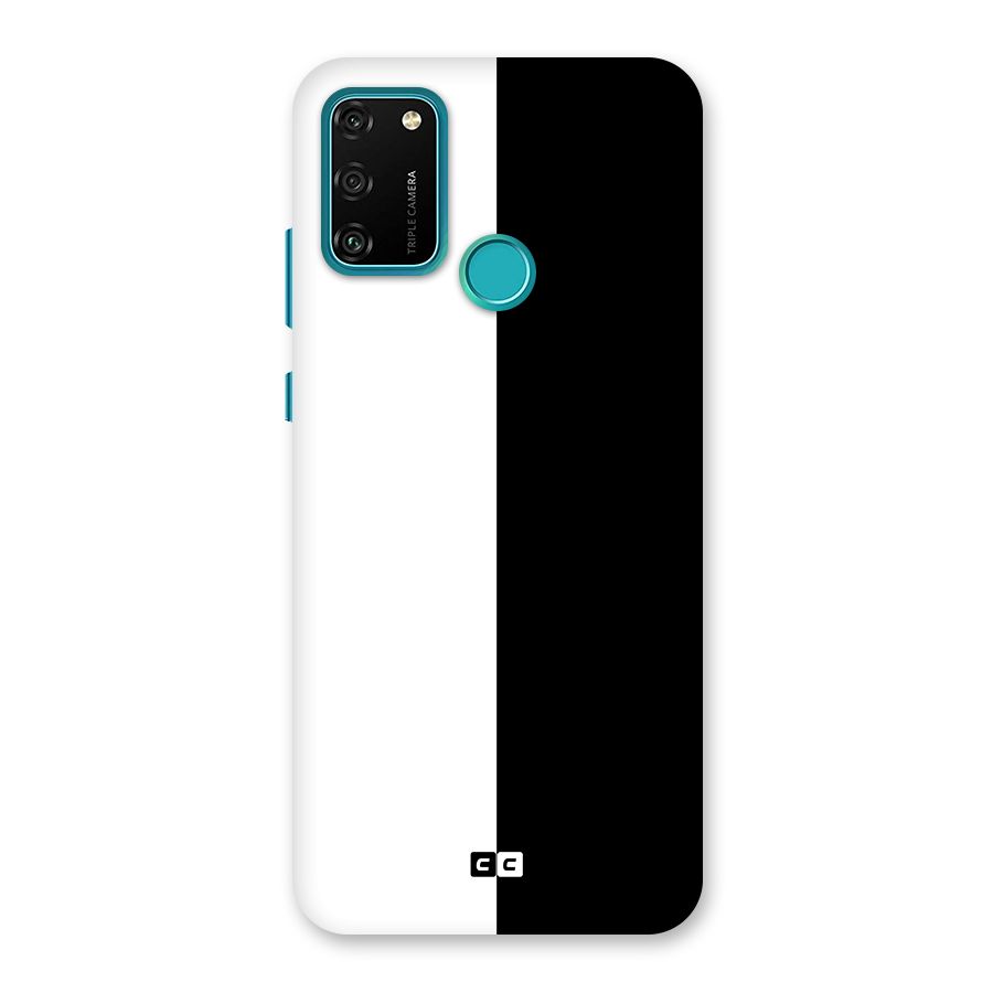 Simple Black White Back Case for Honor 9A
