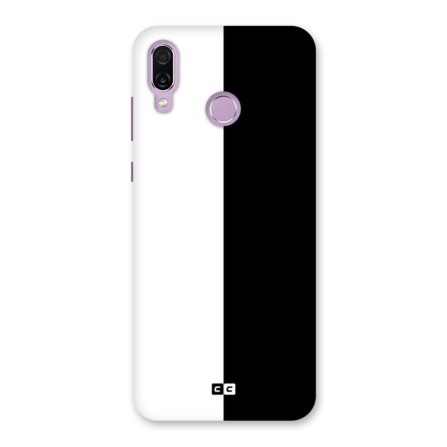 Simple Black White Back Case for Honor Play