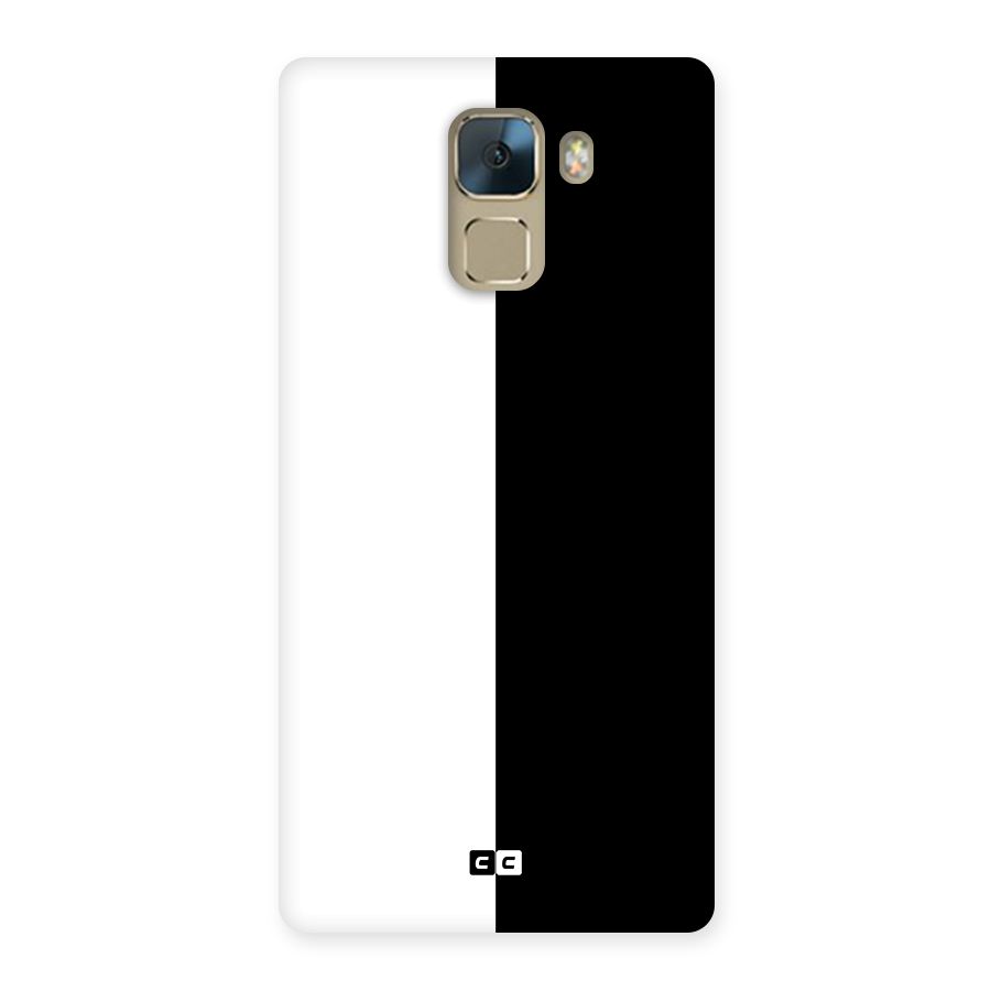 Simple Black White Back Case for Huawei Honor 7