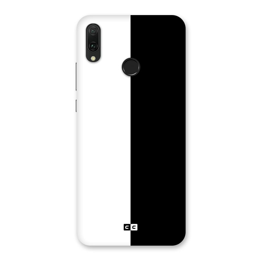 Simple Black White Back Case for Huawei Y9 (2019)