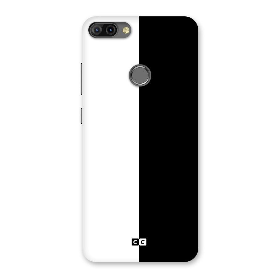 Simple Black White Back Case for Infinix Hot 6 Pro