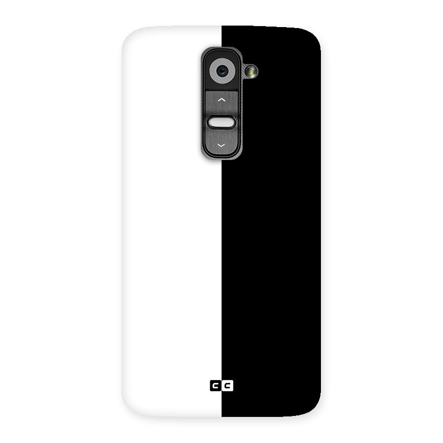 Simple Black White Back Case for LG G2