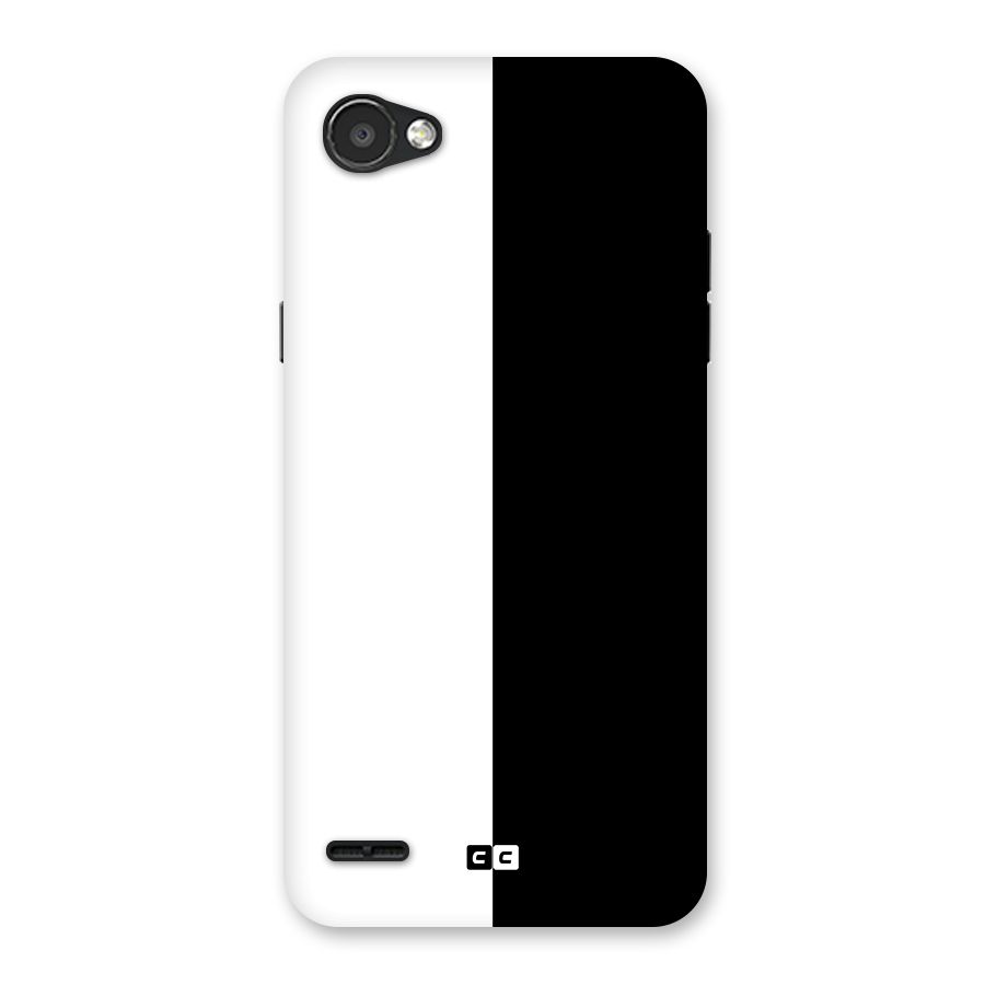 Simple Black White Back Case for LG Q6