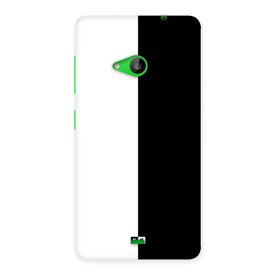 Simple Black White Back Case for Lumia 535