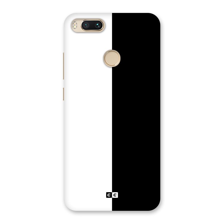Simple Black White Back Case for Mi A1
