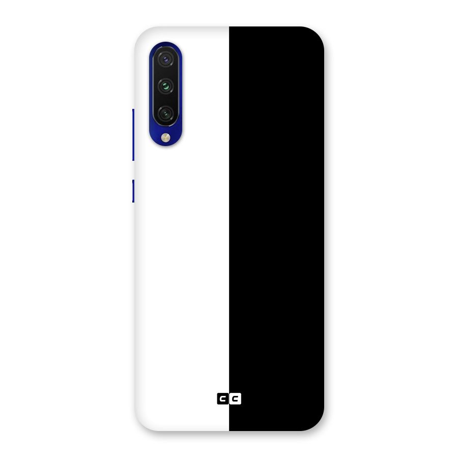 Simple Black White Back Case for Mi A3