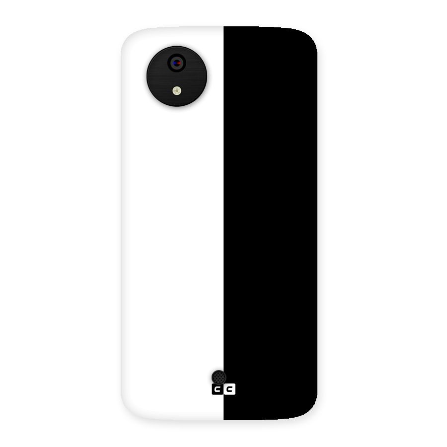Simple Black White Back Case for Micromax Canvas A1