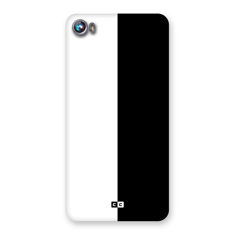 Simple Black White Back Case for Micromax Canvas Fire 4 A107