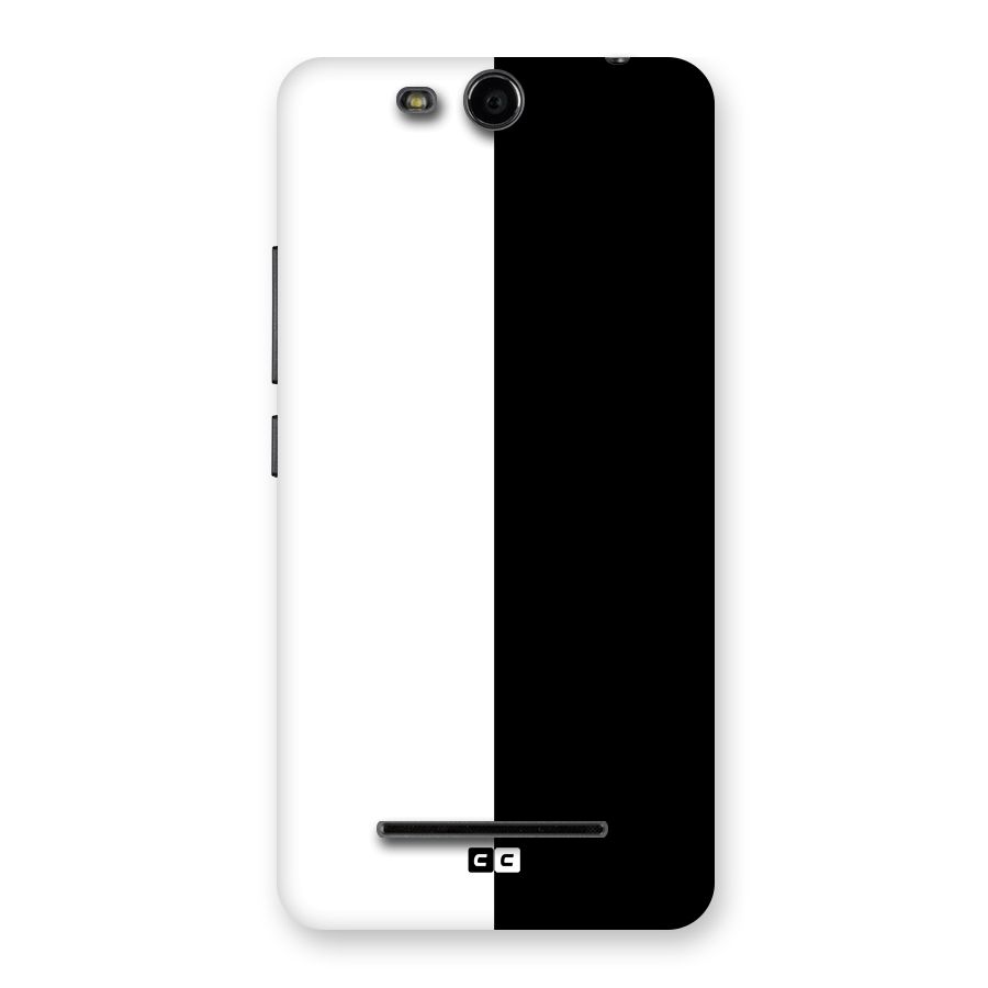 Simple Black White Back Case for Micromax Canvas Juice 3 Q392
