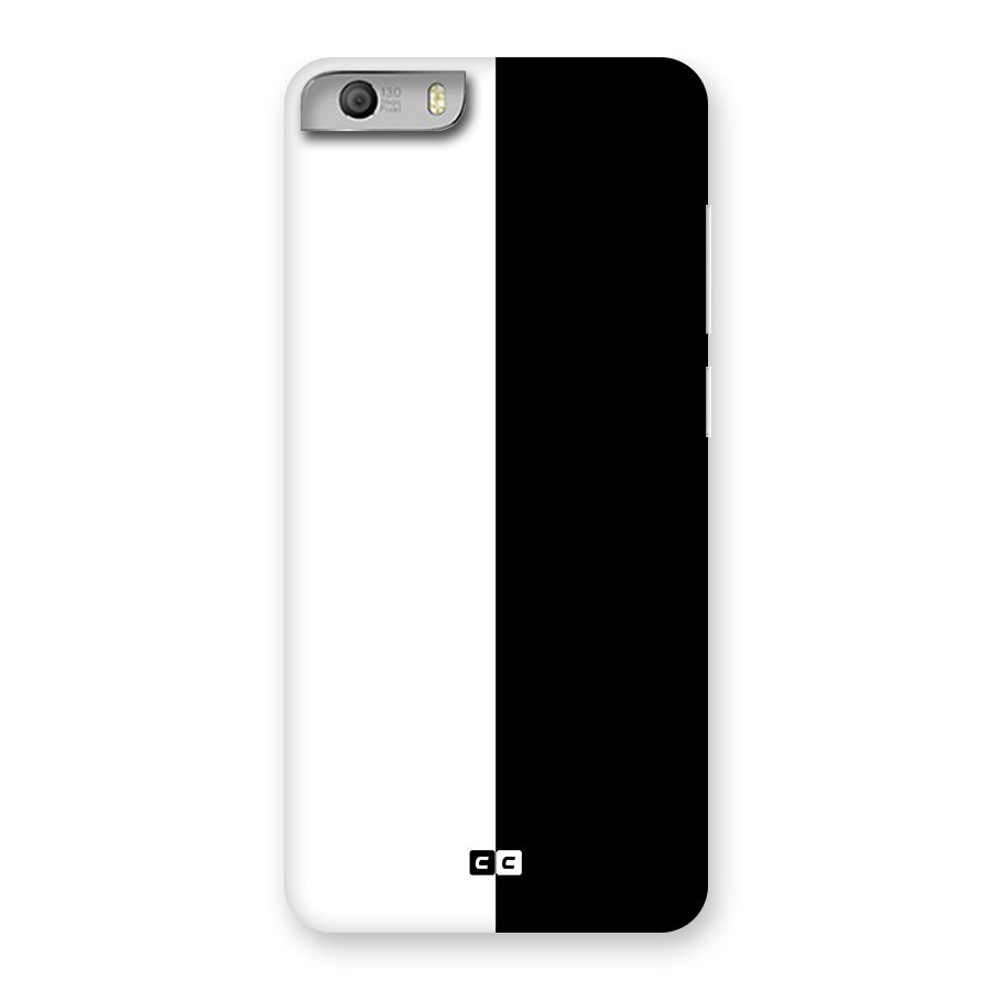 Simple Black White Back Case for Micromax Canvas Knight 2