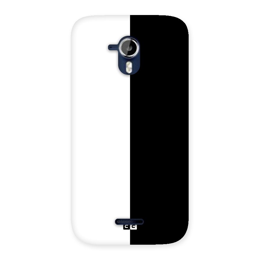Simple Black White Back Case for Micromax Canvas Magnus A117