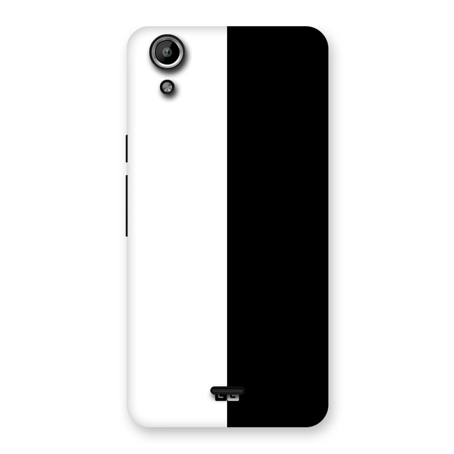 Simple Black White Back Case for Micromax Canvas Selfie Lens Q345