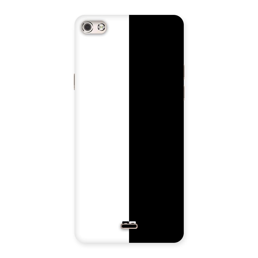Simple Black White Back Case for Micromax Canvas Silver 5