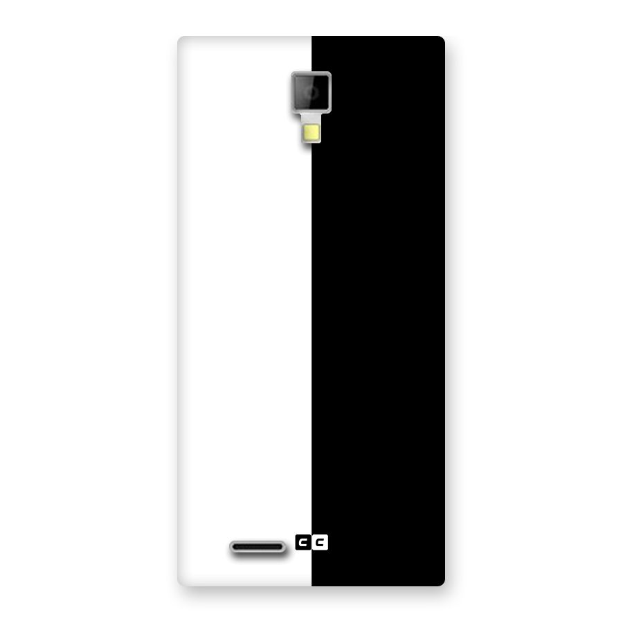 Simple Black White Back Case for Micromax Canvas Xpress A99