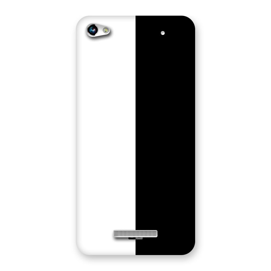 Simple Black White Back Case for Micromax Hue 2