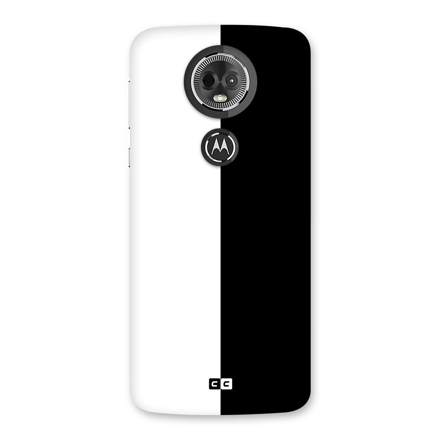 Simple Black White Back Case for Moto E5 Plus