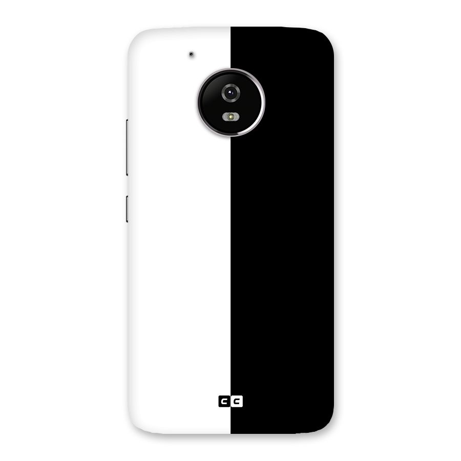 Simple Black White Back Case for Moto G5