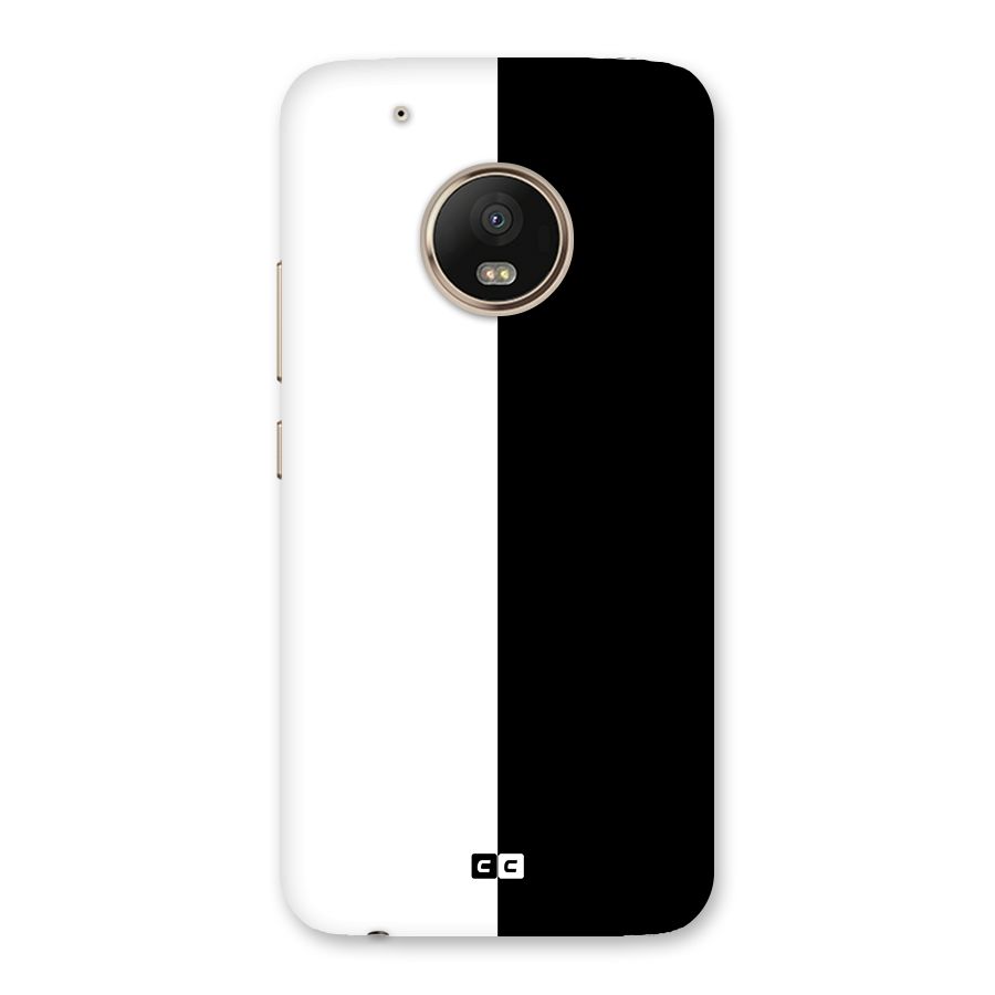 Simple Black White Back Case for Moto G5 Plus