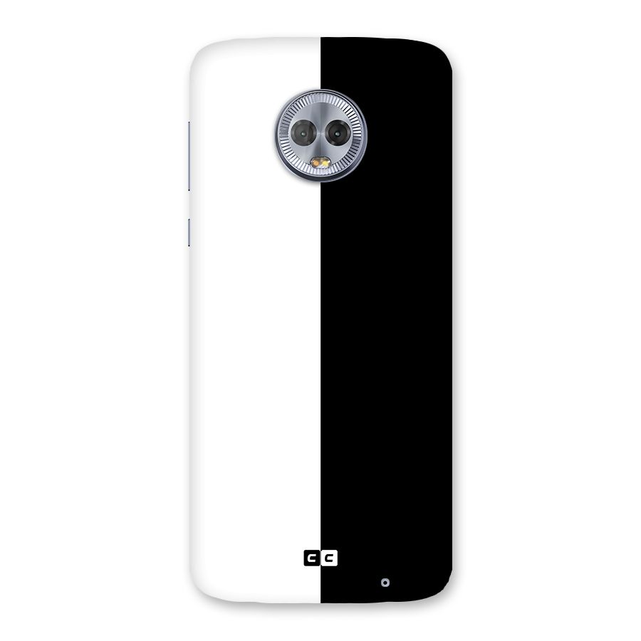 Simple Black White Back Case for Moto G6 Plus