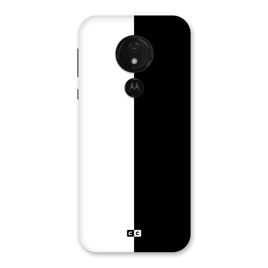 Simple Black White Back Case for Moto G7 Power