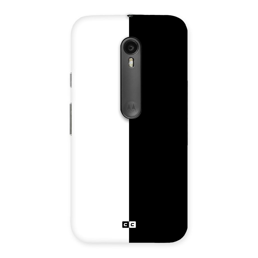 Simple Black White Back Case for Moto G Turbo