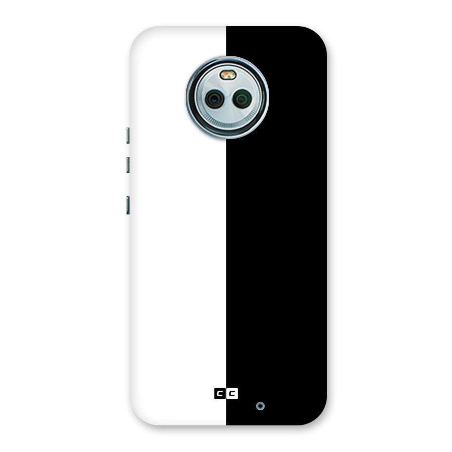 Simple Black White Back Case for Moto X4