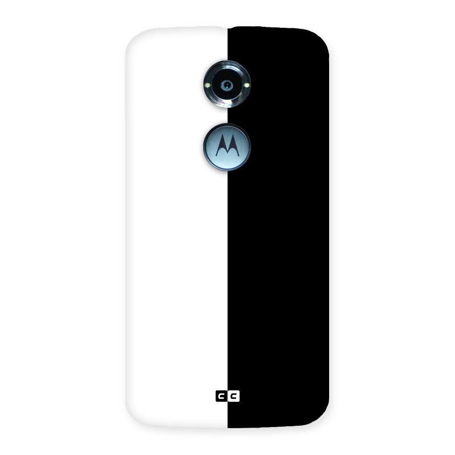 Simple Black White Back Case for Moto X 2nd Gen