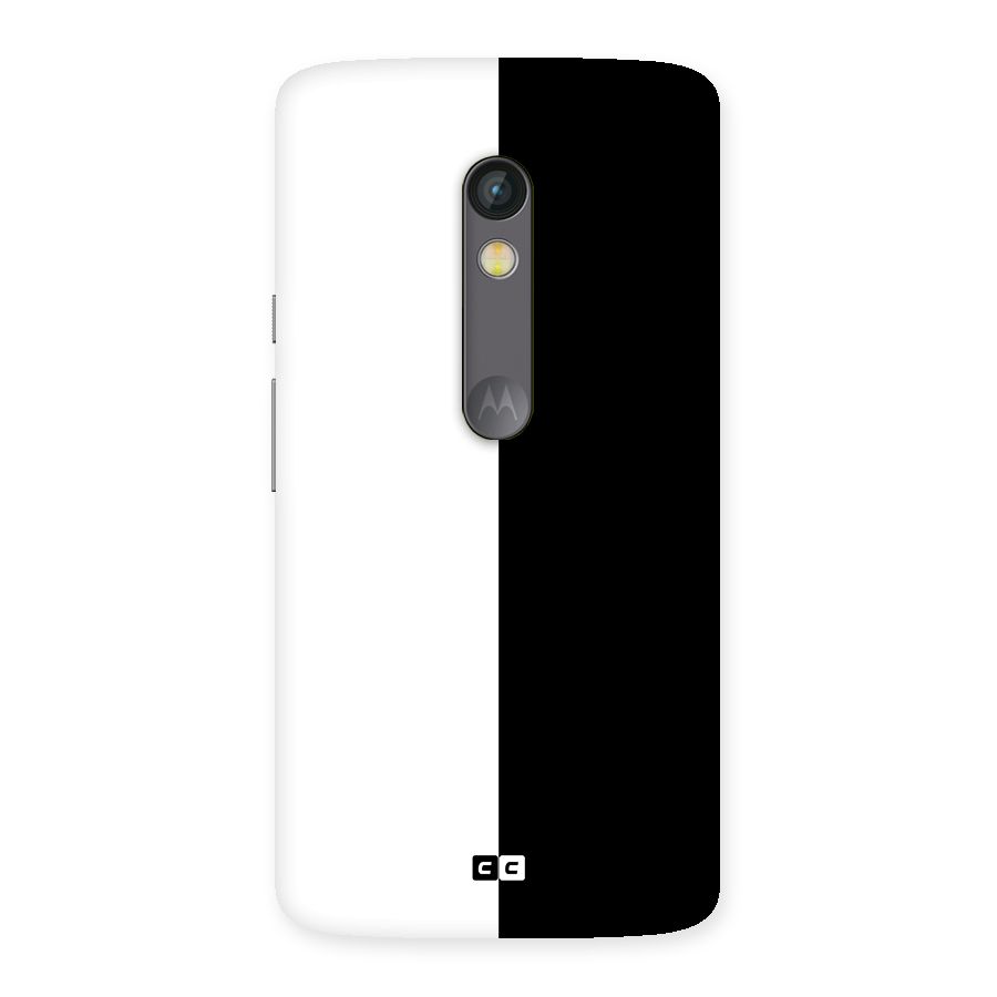 Simple Black White Back Case for Moto X Play