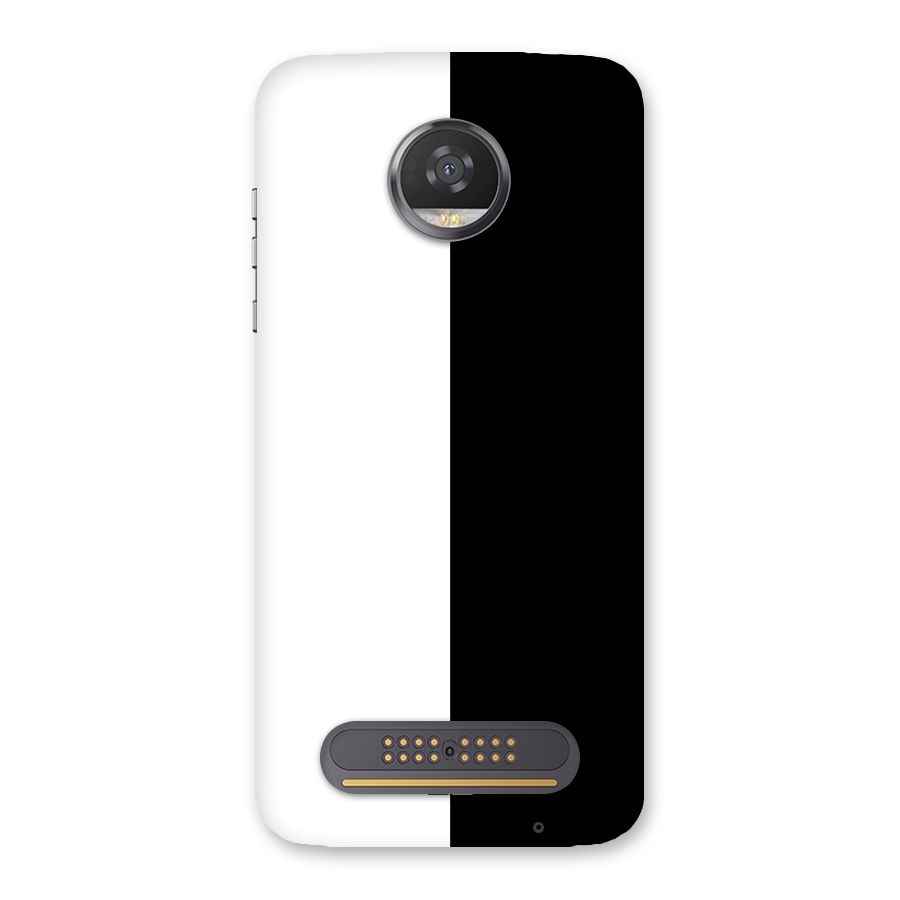 Simple Black White Back Case for Moto Z2 Play