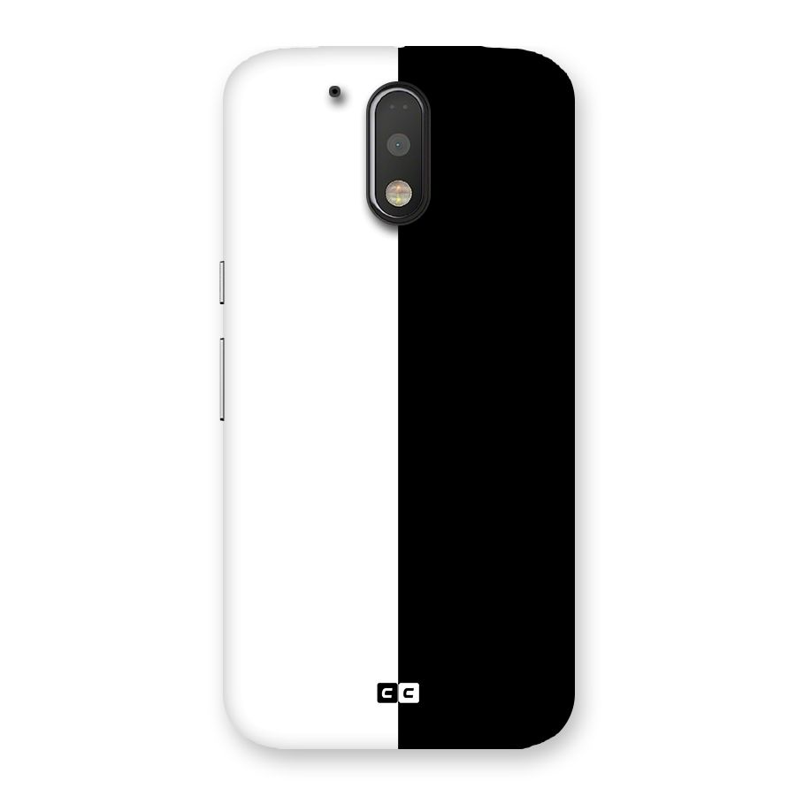 Simple Black White Back Case for Motorola Moto G4 Plus