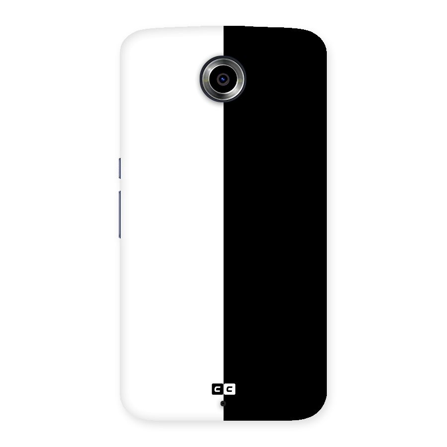 Simple Black White Back Case for Nexsus 6