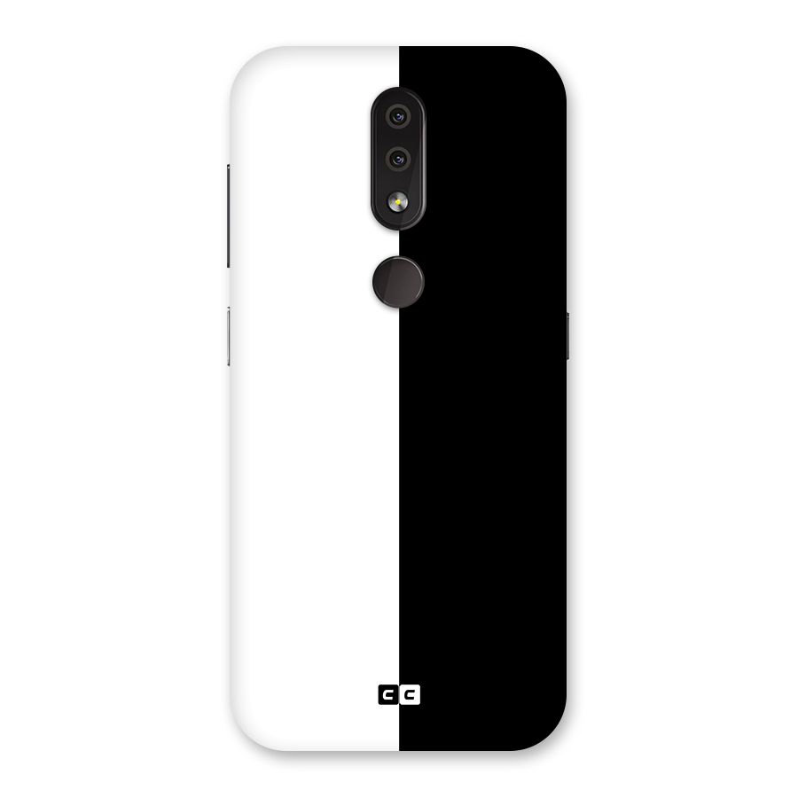 Simple Black White Back Case for Nokia 4.2