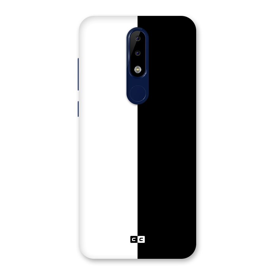 Simple Black White Back Case for Nokia 5.1 Plus