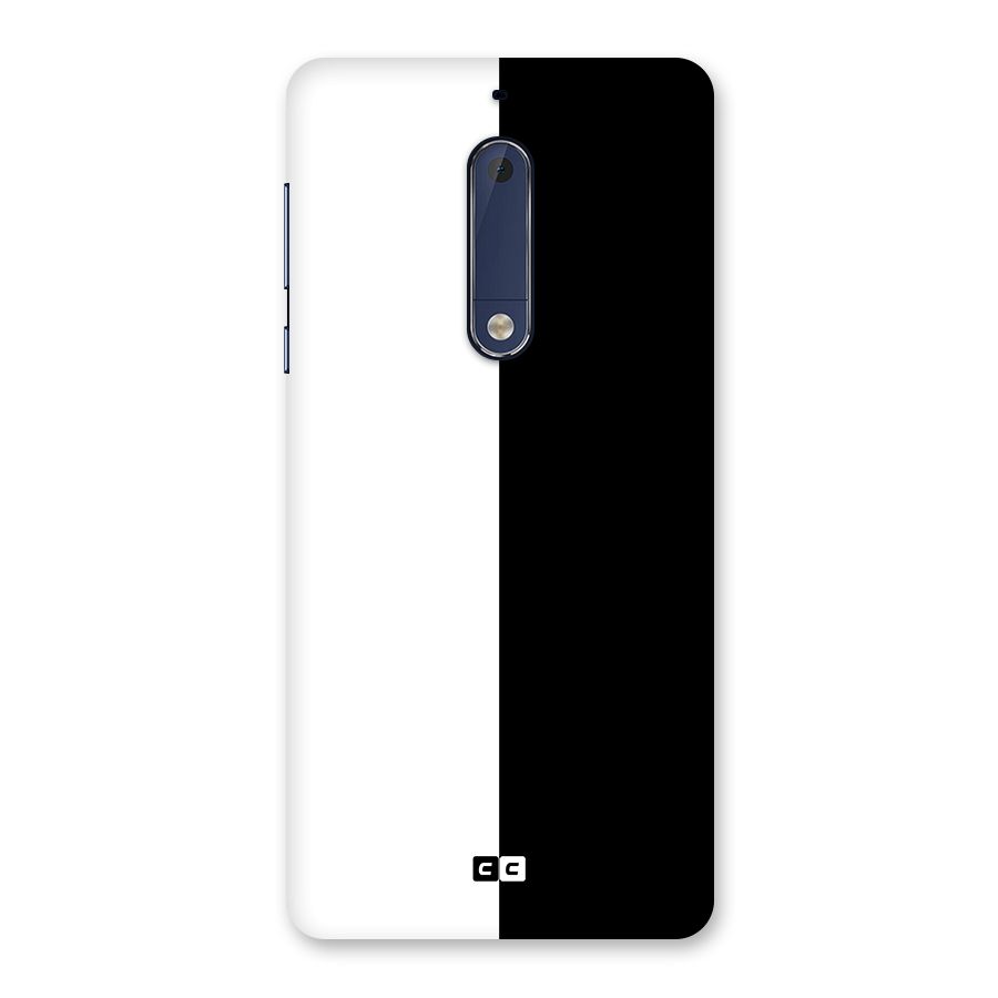 Simple Black White Back Case for Nokia 5