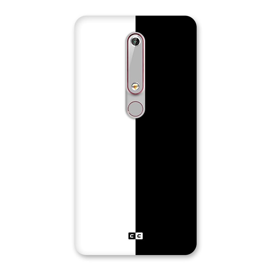 Simple Black White Back Case for Nokia 6.1