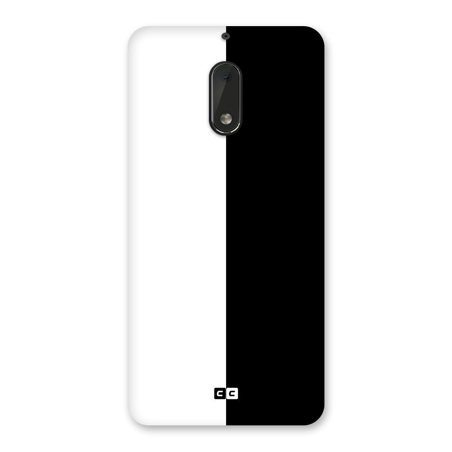 Simple Black White Back Case for Nokia 6