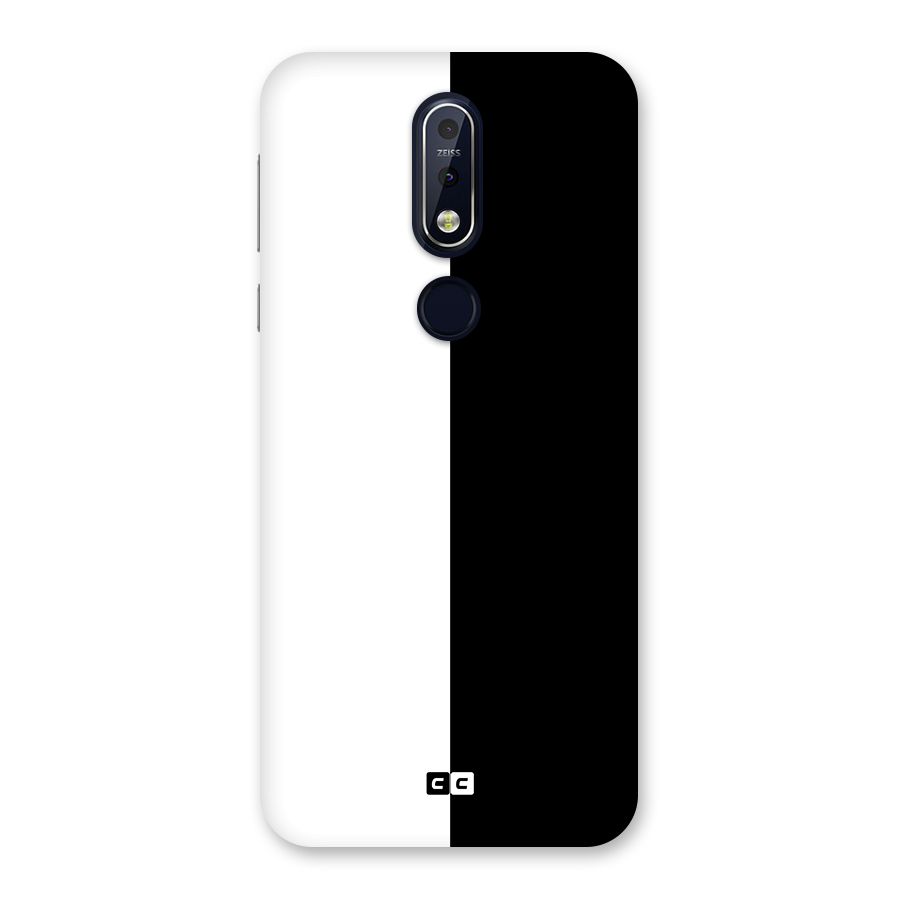 Simple Black White Back Case for Nokia 7.1