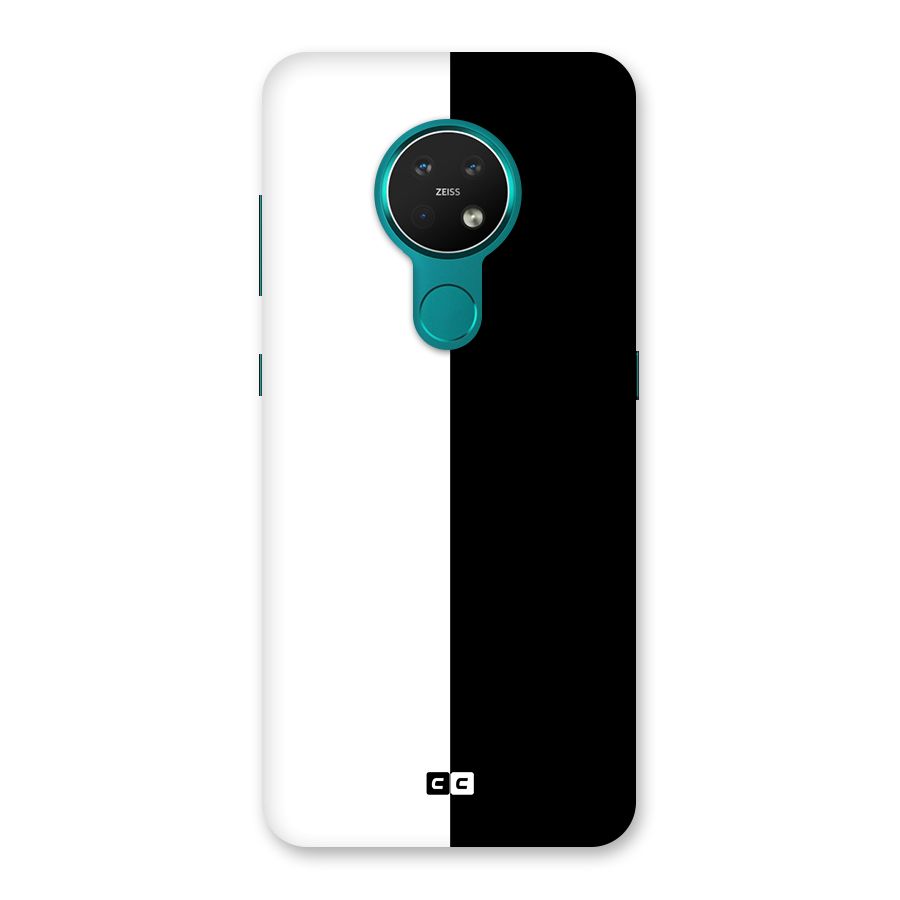Simple Black White Back Case for Nokia 7.2