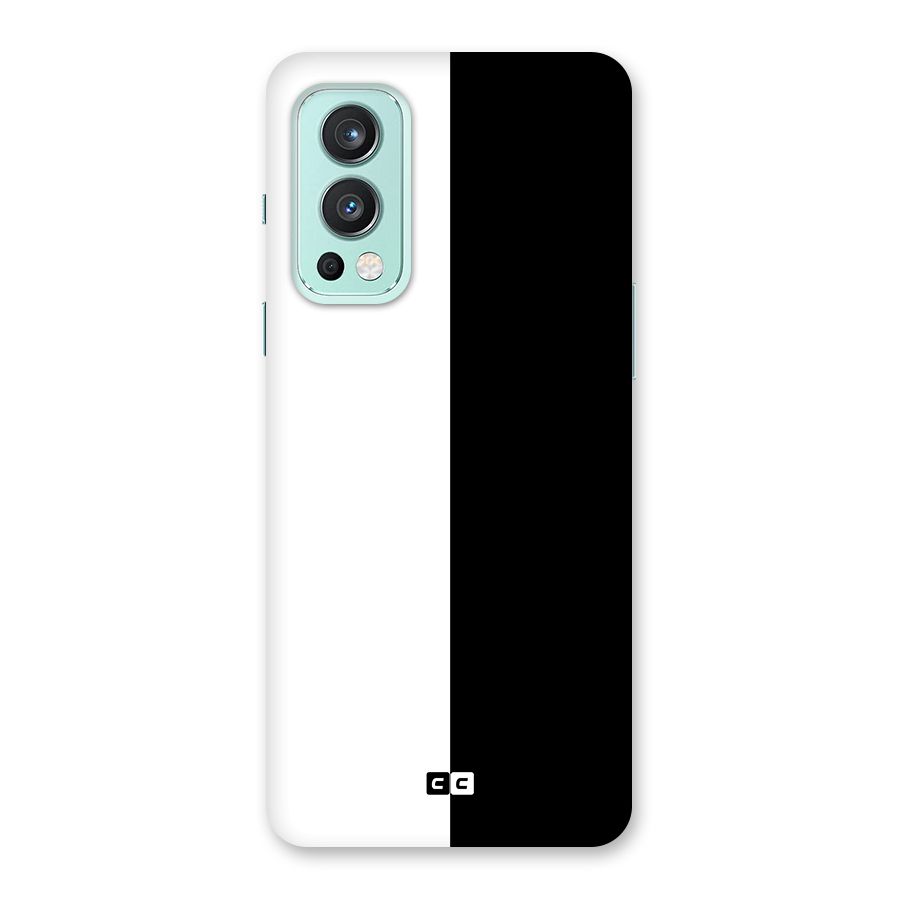 Simple Black White Glass Back Case for OnePlus Nord 2 5G