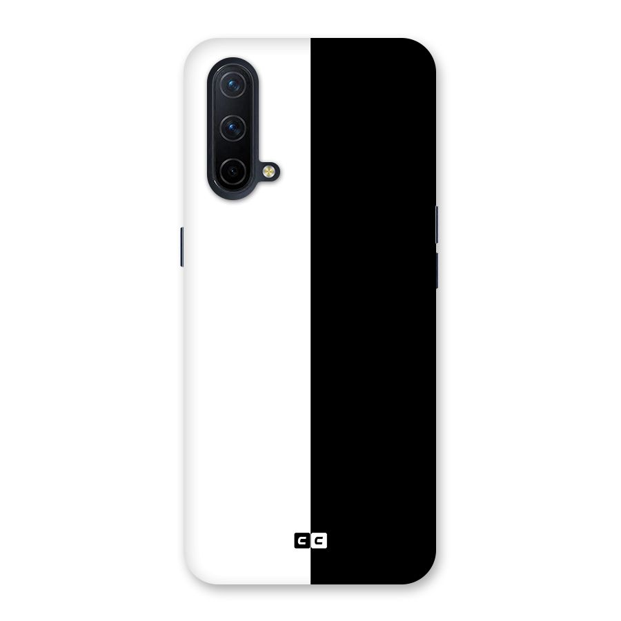 Simple Black White Glass Back Case for OnePlus Nord CE 5G