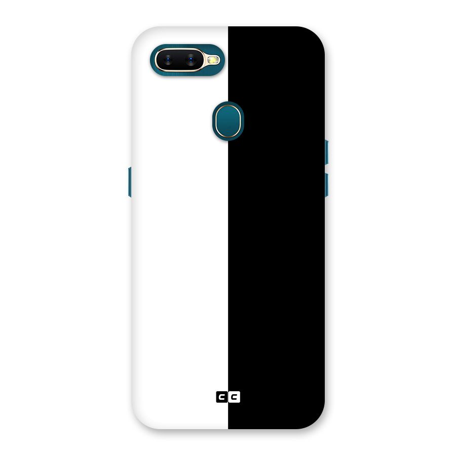Simple Black White Back Case for Oppo A12s