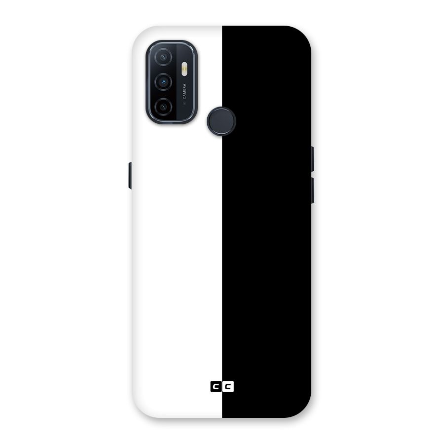 Simple Black White Back Case for Oppo A32