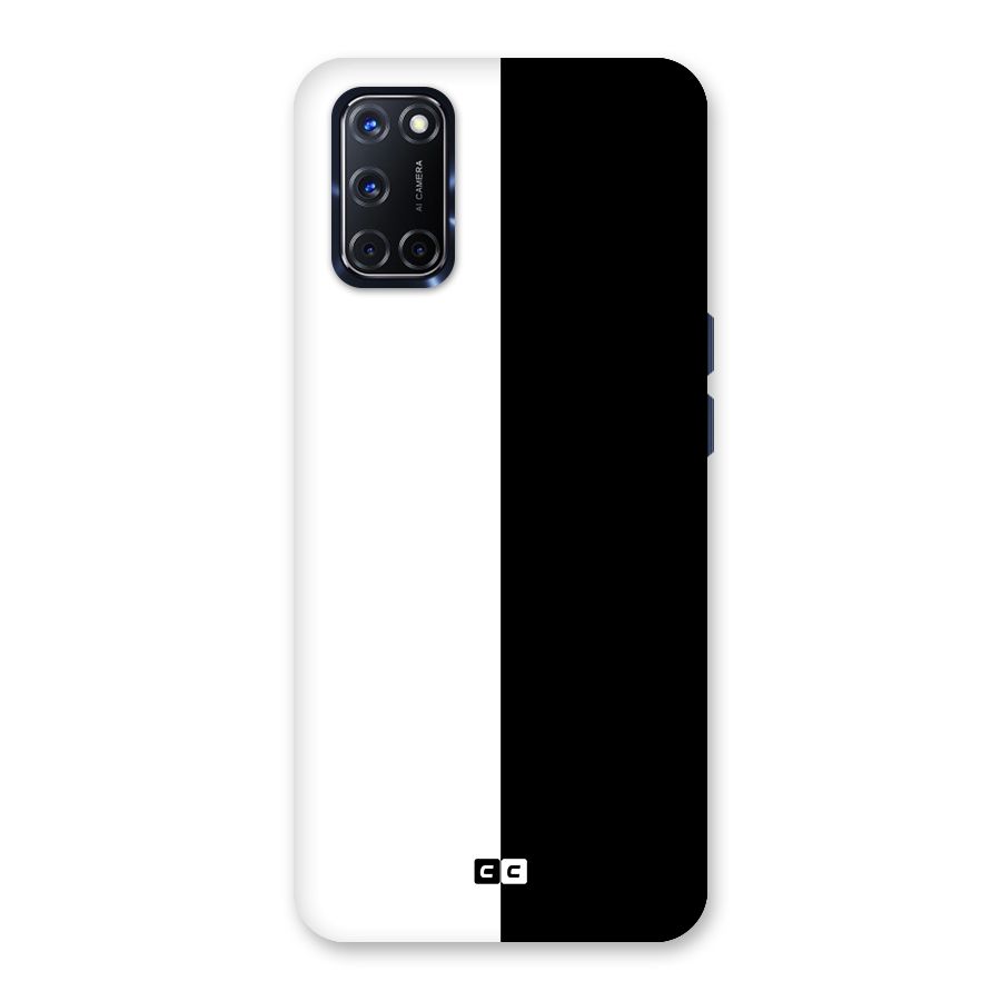 Simple Black White Back Case for Oppo A52