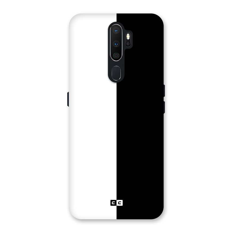Simple Black White Back Case for Oppo A5 (2020)