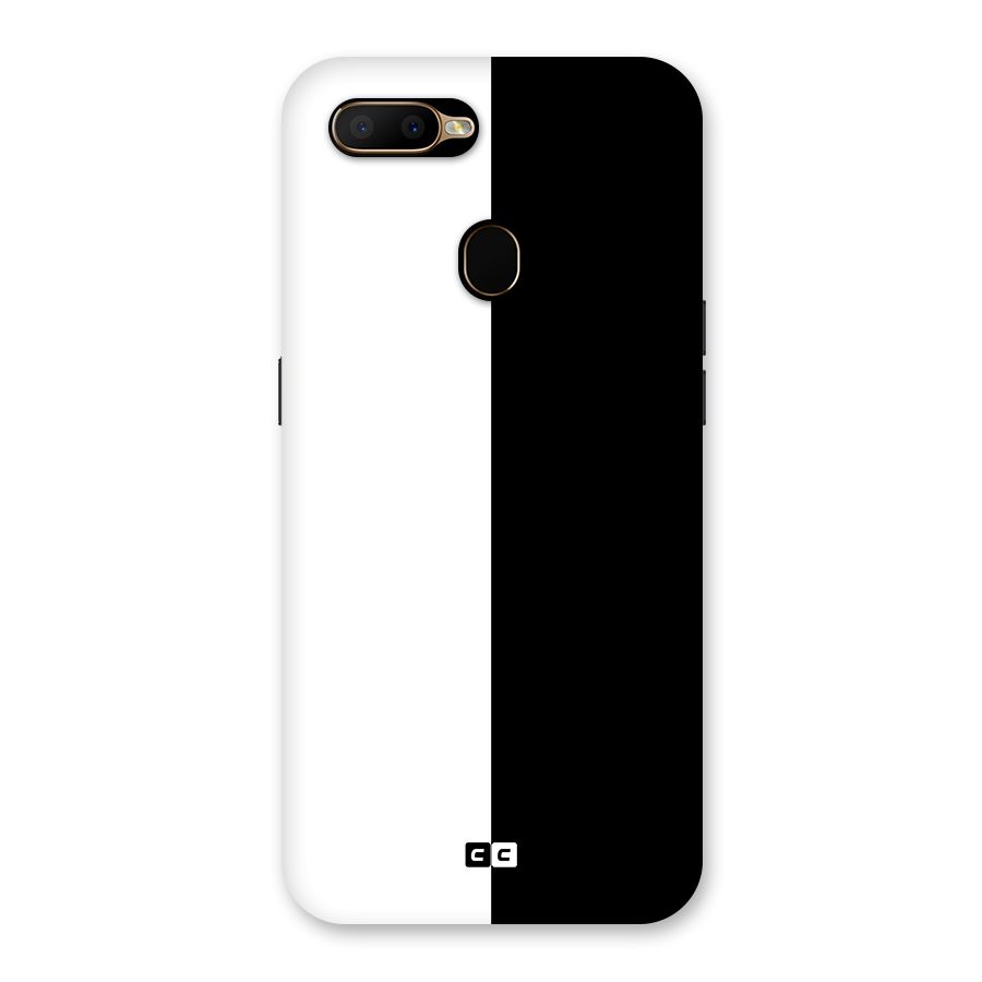 Simple Black White Back Case for Oppo A5s